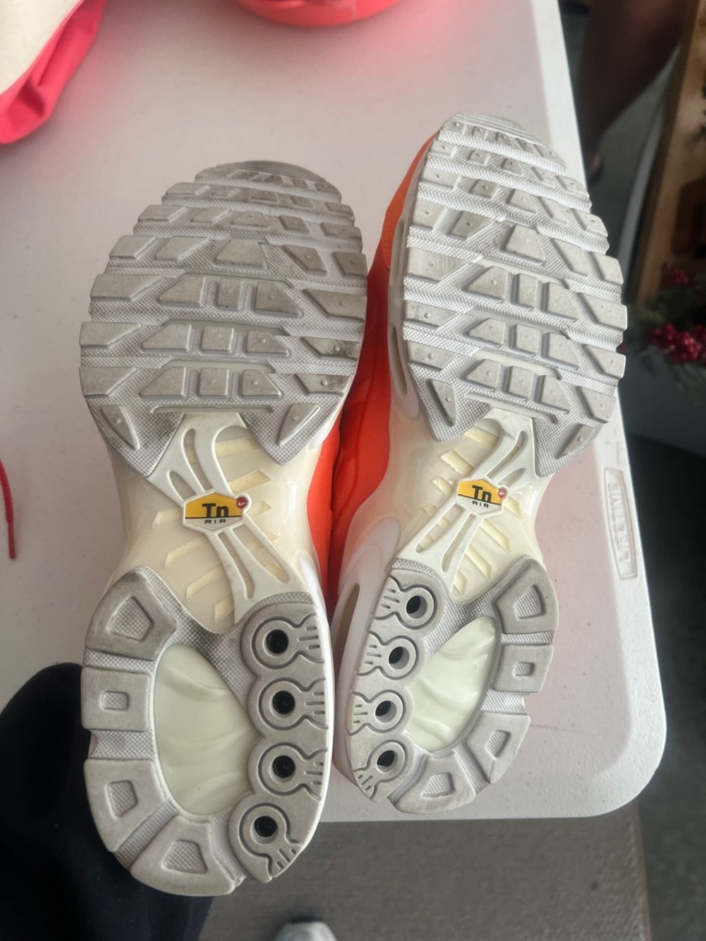 Nike Orange Air Max Plus TN 'Just Do It' Sneakers - Picture 2 of 3